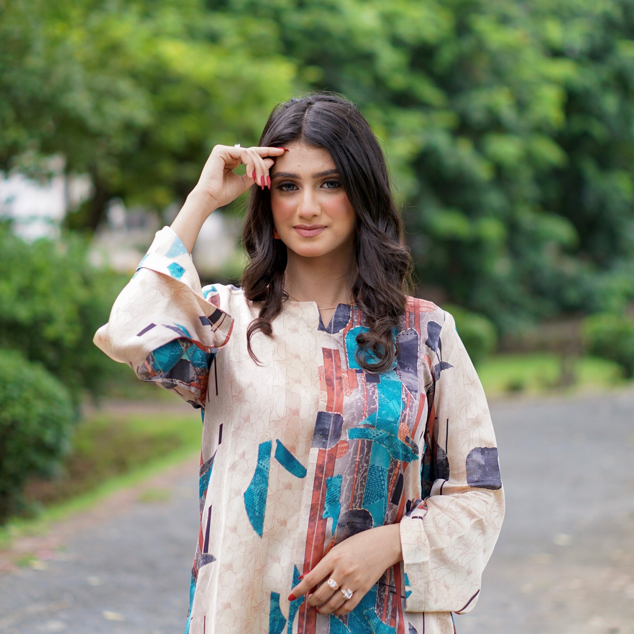 Abstract Aura Silk Cord Set” ✨